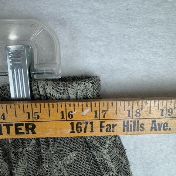 Vintage CP Shades Jaquard Floral Flax Blend Elastic Waist Pull On Pant Tan Sz M - Picture 11 of 13